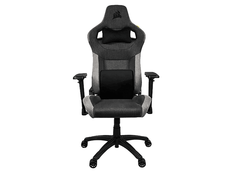 REACONDICIONADO Seminuevo Muy bueno Silla gaming - Corsair T3 Rush, Reposacabezas 4D, Espalda inclinable, Hasta 120 kg, Almohadilla incluida, Negro