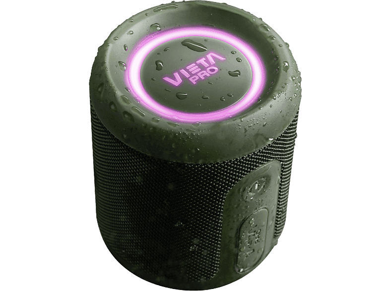 Altavoz inalámbrico - Vieta Easy 4, 25 W, Bluetooth, 13 h Autonomía, IPX7, Conexión dual, Verde
