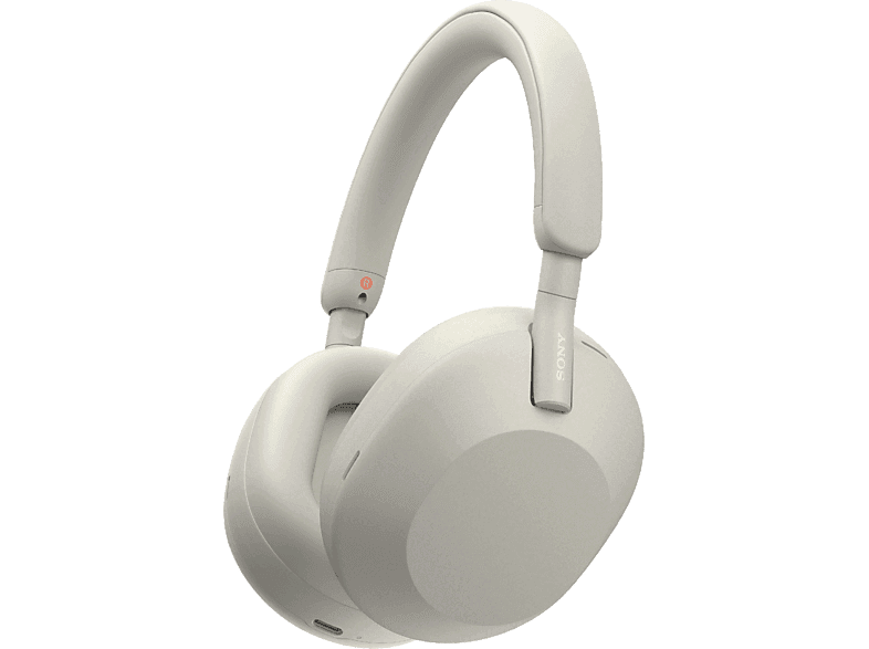 Auriculares inalámbricos - Sony WH-1000XM5S, Cancelación ruido (Noise Cancelling), 30h, Hi-Res, Carga Rápida, Con Asistente, Bluetooth, Diadema, Plata