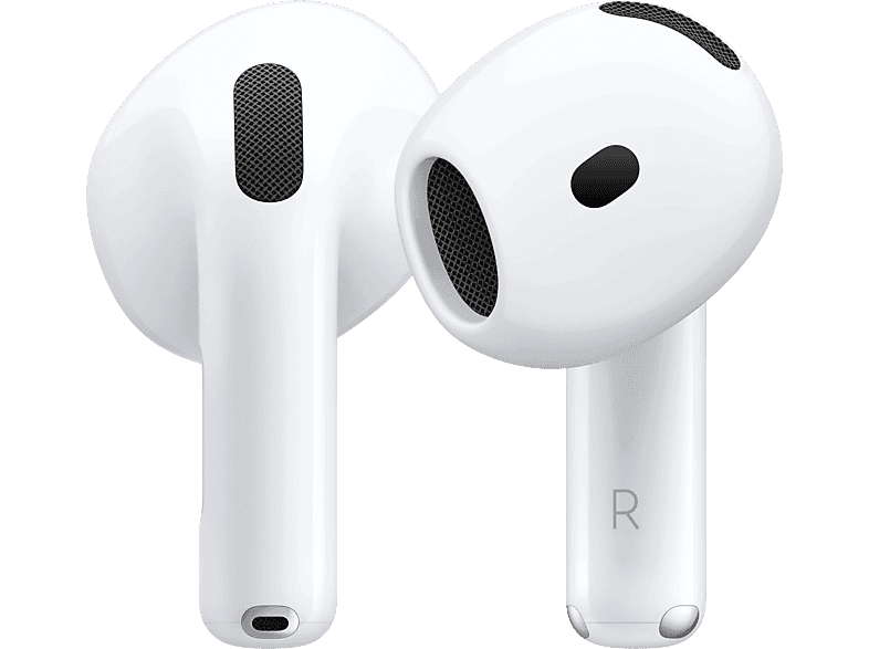 Apple AirPods 4 con Cancelación Activa de Ruido (2024 4ª gen), Inalámbricos, Bluetooth®, Estuche de carga USB-C con altavoz, Chip H2, Siri, Blanco