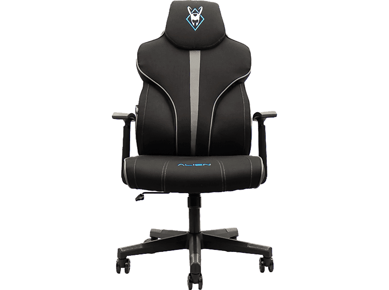Silla gaming - Woxter Stinger Station Alien, Carga máx. 150 kg, Eje de Resistencia de Acero, 5 Ruedas de Nylon Antiarañazos, Titanium
