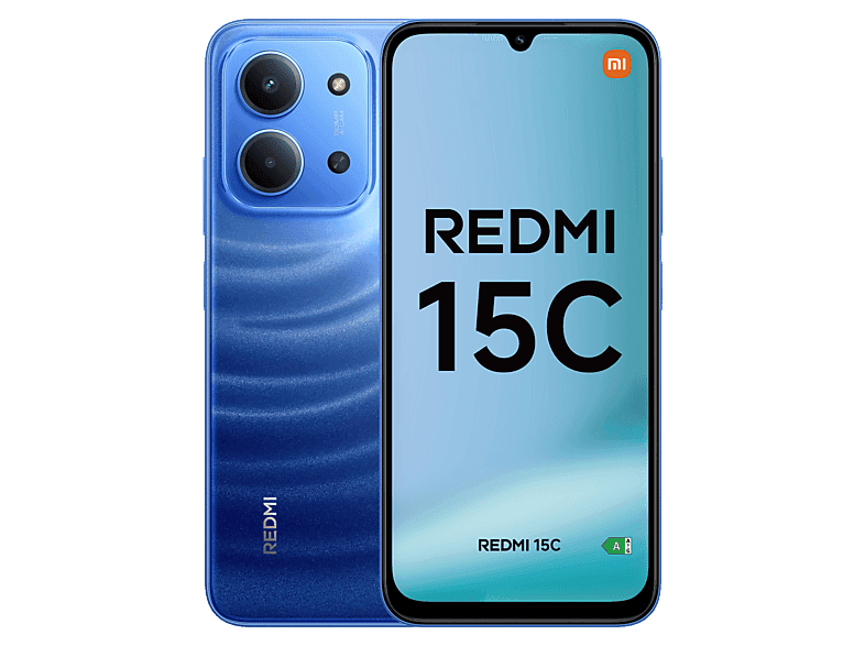 Xiaomi Redmi 15C, Azul Luz de Luna, 128GB, 4GB RAM, 6.9" HD+, MediaTek Helio G81-Ultra, 6000 mAh
