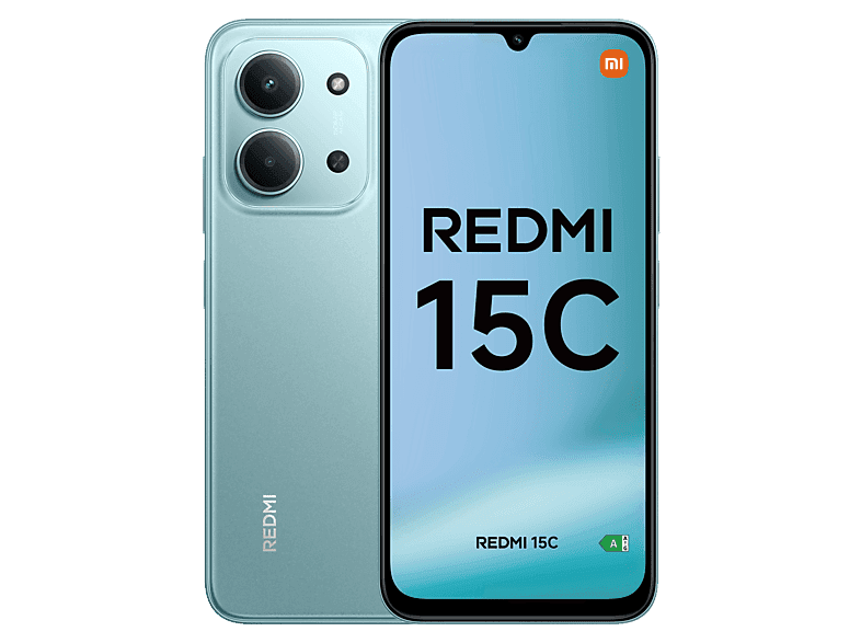 Xiaomi Redmi 15C, Verde menta, 256GB, 4GB RAM, 6.9" HD+, MediaTek Helio G81-Ultra, 6000 mAh