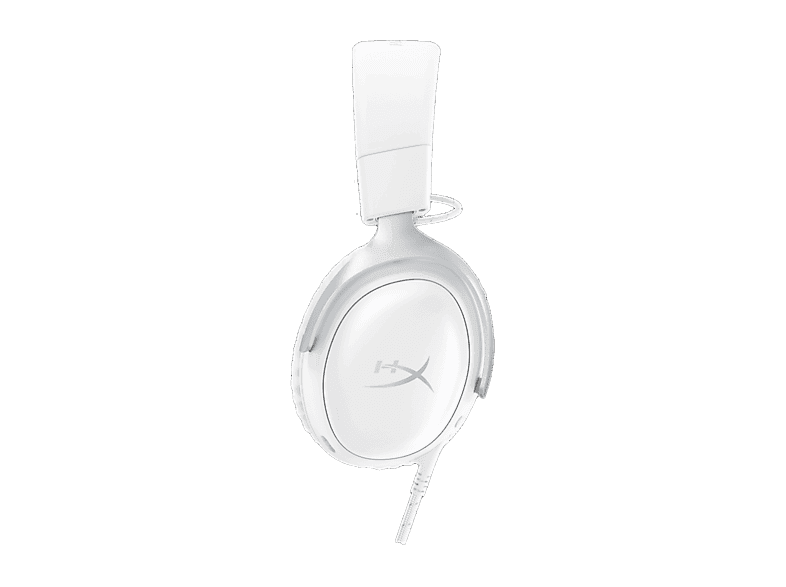 Auriculares gaming - HyperX Cloud III, 53 mm, Micrófono con cancelación de ruido, Audio DTS, Metálicos, Compatibles PC/Consolas/Móvil, Blanco