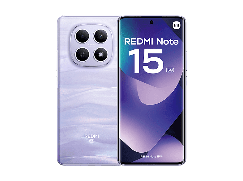 Xiaomi Redmi Note 15 5G, Púrpura, 256 GB, 8 GB RAM, 6.77" AMOLED FHD+, Snapdragon 6 Gen 3, 5520 mAh