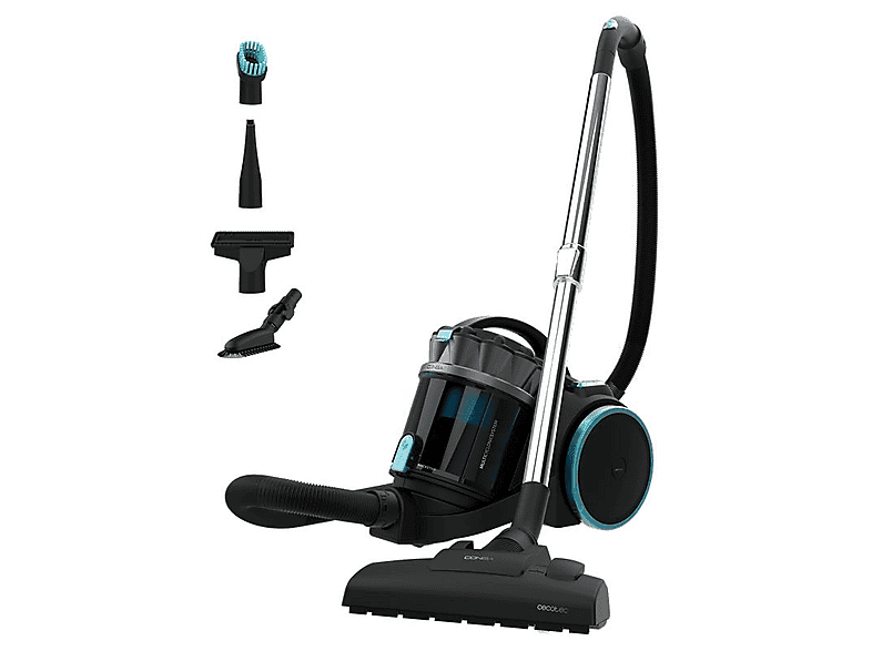 Aspirador sin bolsa - Cecotec Conga Rockstar Multicyclonic XL Animal Plus, Ciclónico, 800 W, 20 kPa, 4 L, Compacto, Mascotas, Muebles, Black