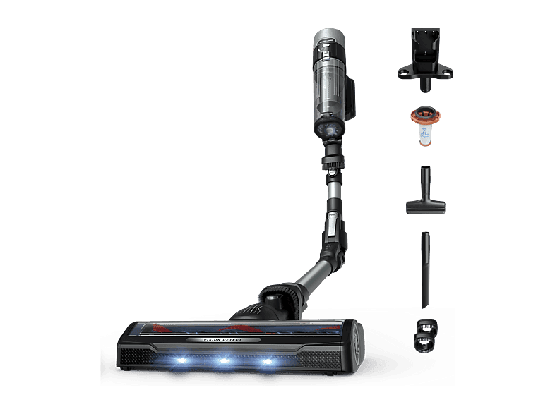 Aspirador escoba - Rowenta X-Force Flex 10.80, Potencia succión 120 AW, 300 W, 60 min autonomía, Cepillo multisuperficie, Limpieza inteligente, Verde