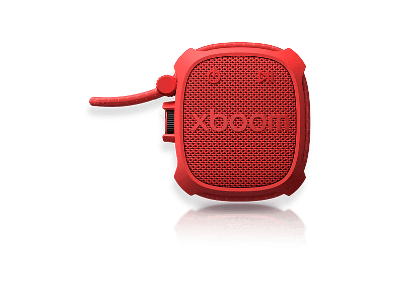 Altavoz inalámbrico - LG X BOOM ROCK , 6 W, Bluetooth, Autonomía 10h, Resistencia agua IP67, Conexión Auracast, Rojo