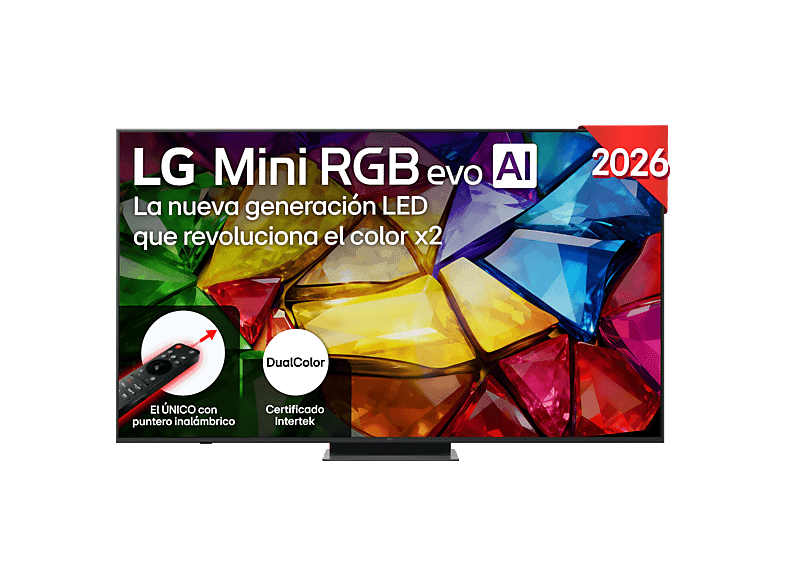 TV RGB Mini LED 75" - LG 75MRGB87B6B, UHD 4K, Procesador Inteligente α8 AI Processor 4K Gen3, Smart TV, DVB-T2 (H.265), Negro
