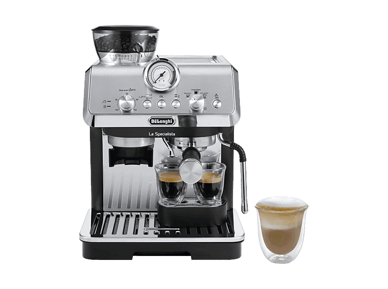 Cafetera express - De'Longhi La Specialista Mini Arte EC9155.MB, 15bar, 1400W, 2 Tazas, 8 Ajustes molienda, 3 Niveles temperatura infusión, Negro