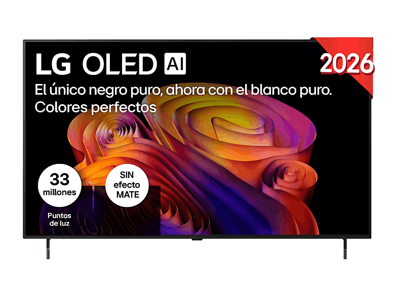 TV OLED 55" - LG OLED55B6ELC, OLED 4K, Procesador Inteligente α8 AI Processor 4K Gen3, Smart TV, DVB-T2 (H.265), Negro