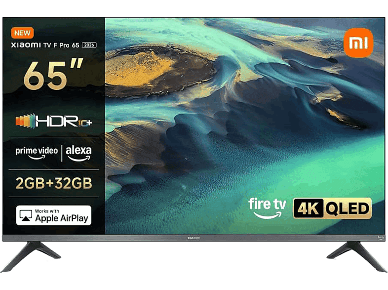 TV QLED 65" - Xiaomi 65 F PRO, UHD 4K, ARM Cortex-A55, Smart TV, Negro