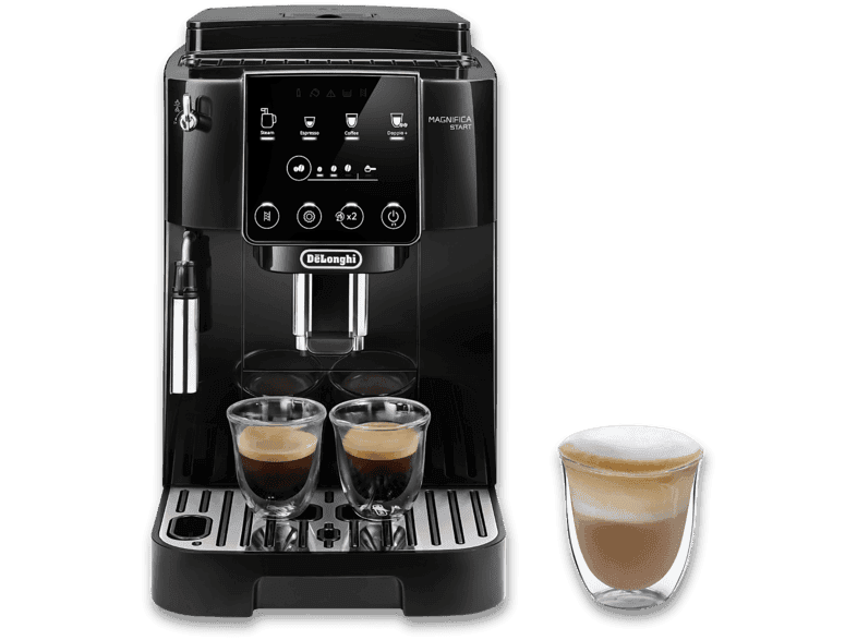 Cafetera superautomática - De'Longhi Magnifica Start ECAM220.21.BG, Molinillo integrado, Sistema Thermoblock, Vaporizador, 1450 W, 15 bar, Negro