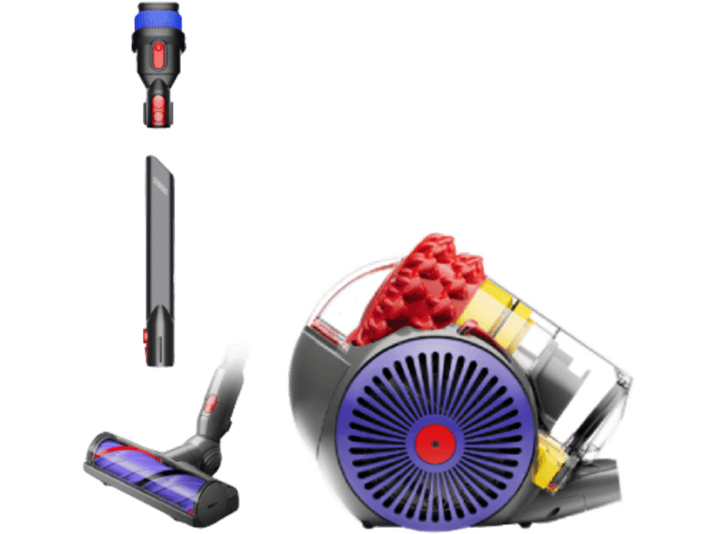Aspirador sin bolsa - Dyson Big Ball™ con cabezal Motorbar™ antienredos, 135 AW, Cubo 1.6 l, Accesorios, Níquel