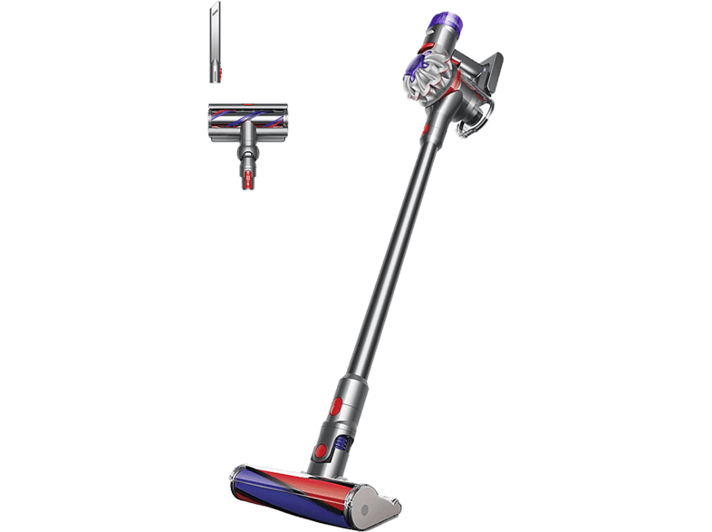 Aspirador escoba - Dyson V8™ Absolute, Potencia succión 130 AW, Autonomía 40 min, Ligera, Accesorios, Hogares con mascota, Níquel