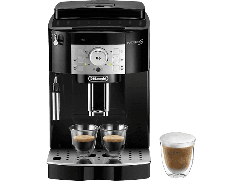 Cafetera superautomática - De'Longhi Magnifica S ECAM22.113.B, 1450 W, 15 bar, Molinillo integrado, Sistema Thermoblock, Vaporizador, Negro