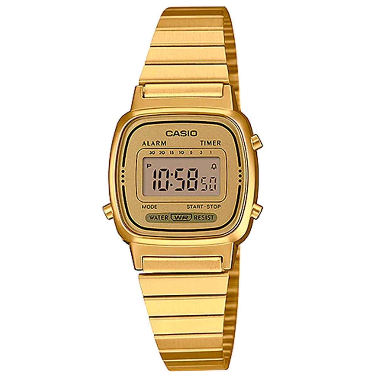 Casio La670wega-9ef Reloj Digital Con Calendario Para Mujer Color Dorado.