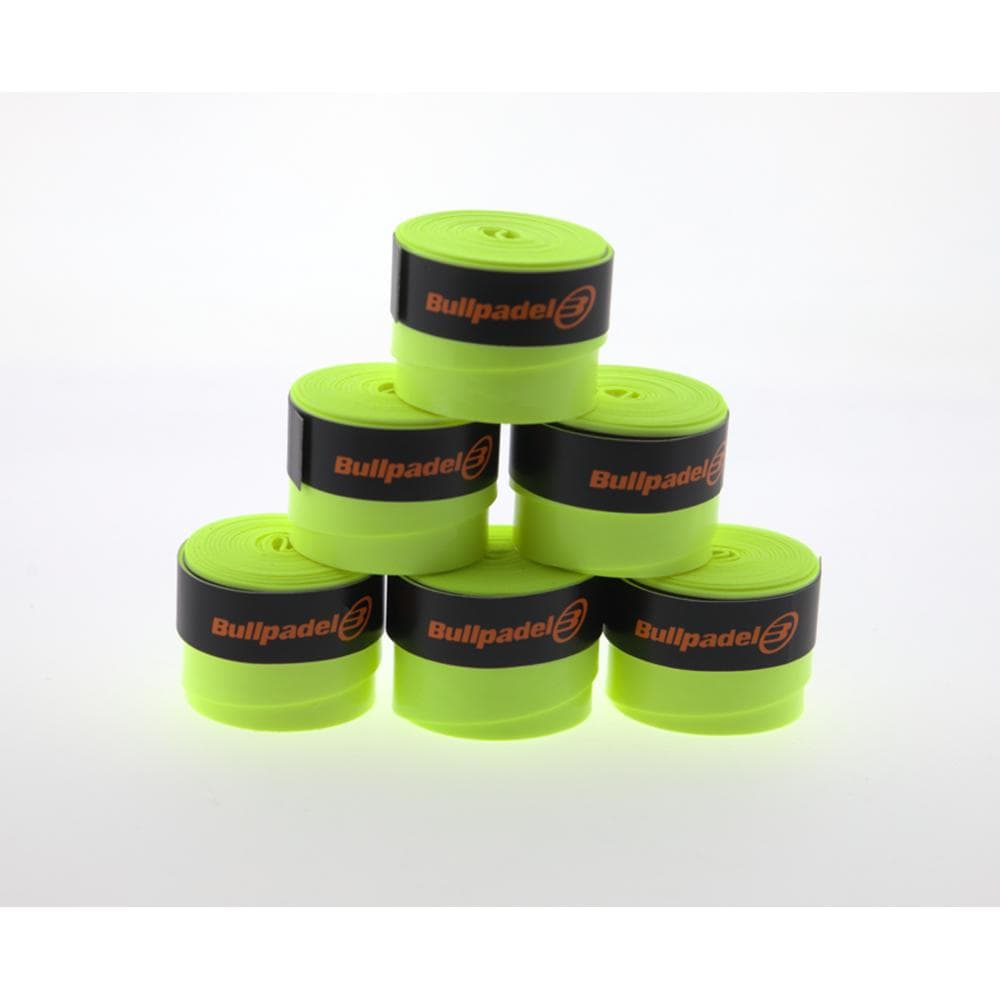BULLPADEL - PACK AHORRO 6 unidades Overgrip Liso PRO. Varios Colores: Blanco, Rojo, Negro, Naranja, Amarillo - Pack ahorro - Máximo agarre. Grip de padel.