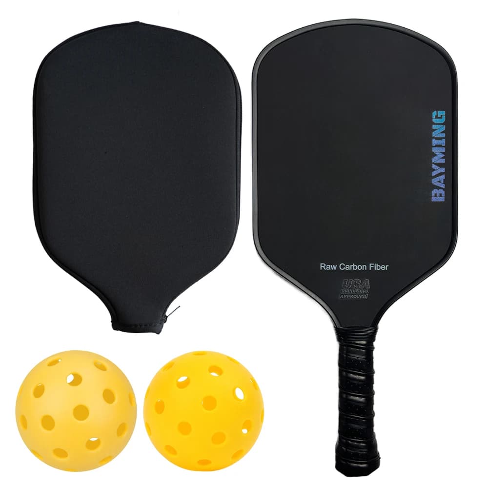 Pala De Pickleball De Fibra De Carbono T700 Thermoformed Textura De Espinado Superficie Con Espuma USAPA Compliant
