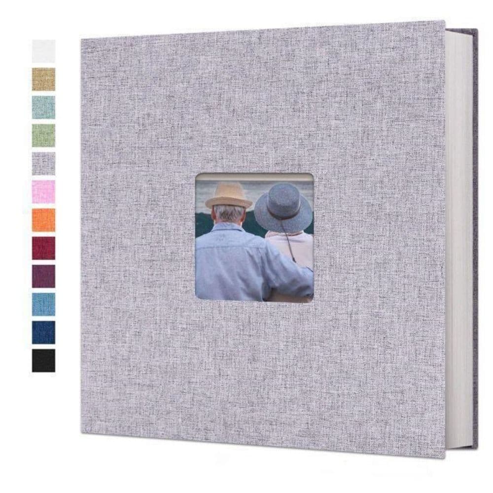 Om Home Álbum de fotos - - 28x27cm - Tapa de lino - 40 páginas - Gris
