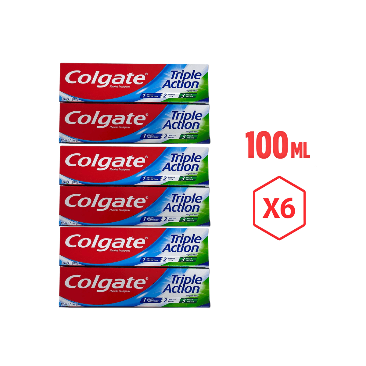 Pasta de dientes Colgate Pack Ahorro, Triple Action, Herbal o Advanced White de 100 ML Pack de 6 o 12 | XHC BRICO