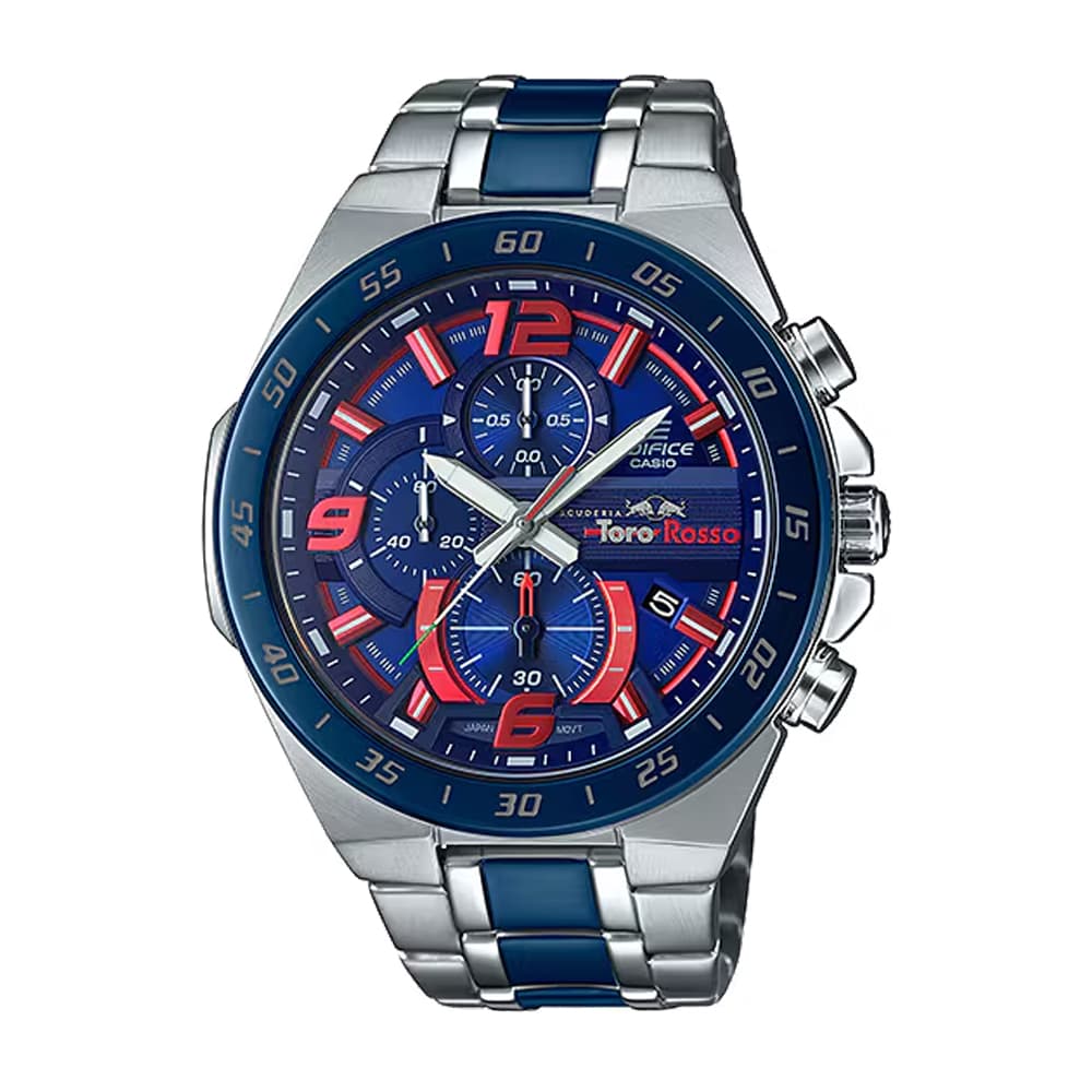 Reloj Edifice de Hombre Analogico Cuarzo Plata Brazalete EFR-564TR-2A, Diámetro 49MM