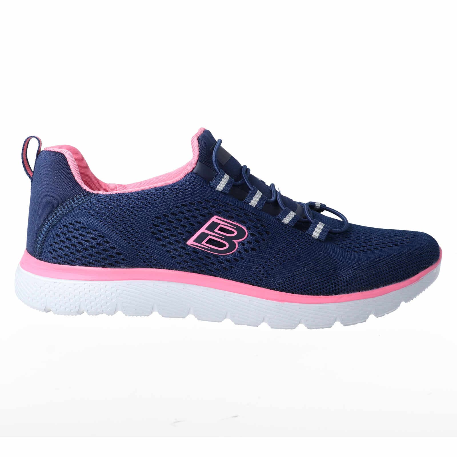 Deportivos de mujer transpirables, super cómodos en material textil, con suela ultra ligera 79801 Marino/Rosa tipo sneakers