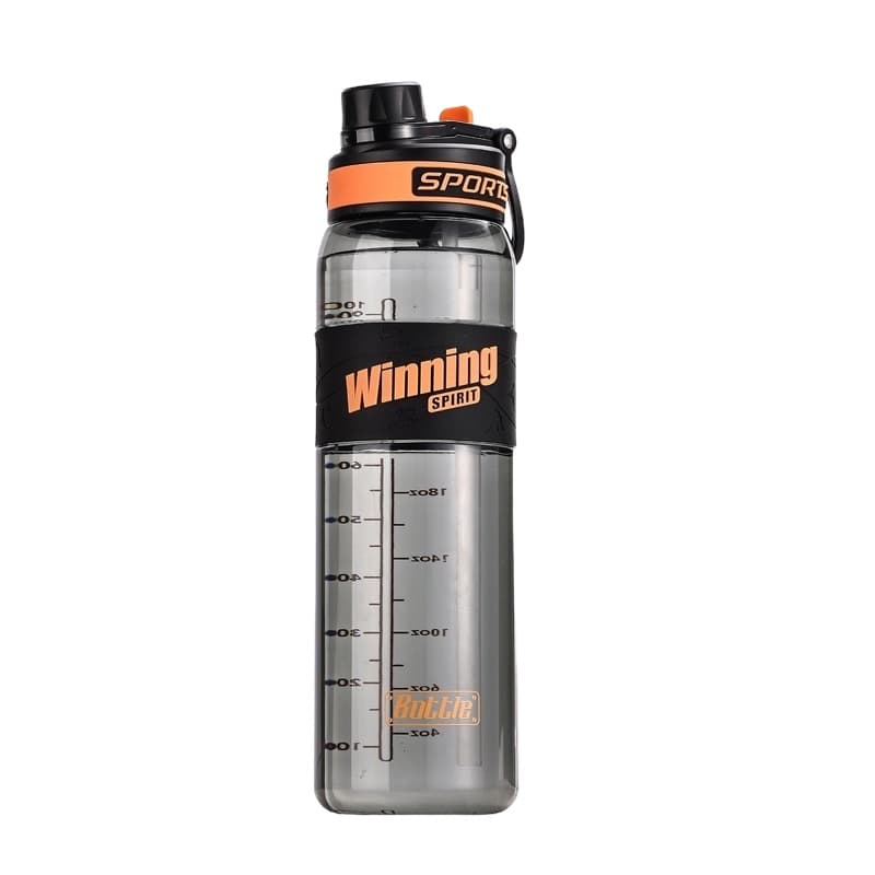 Botella de Agua Deportiva de 1 Litro | Sin BPA | Boquilla para Deporte | Con Texto Motivacional | Botella Agua Prueba de fugas, Botella Deportiva Tritan de Plástico Sin BPA, Botella Motivacional para Hogar y Exterior (bta)