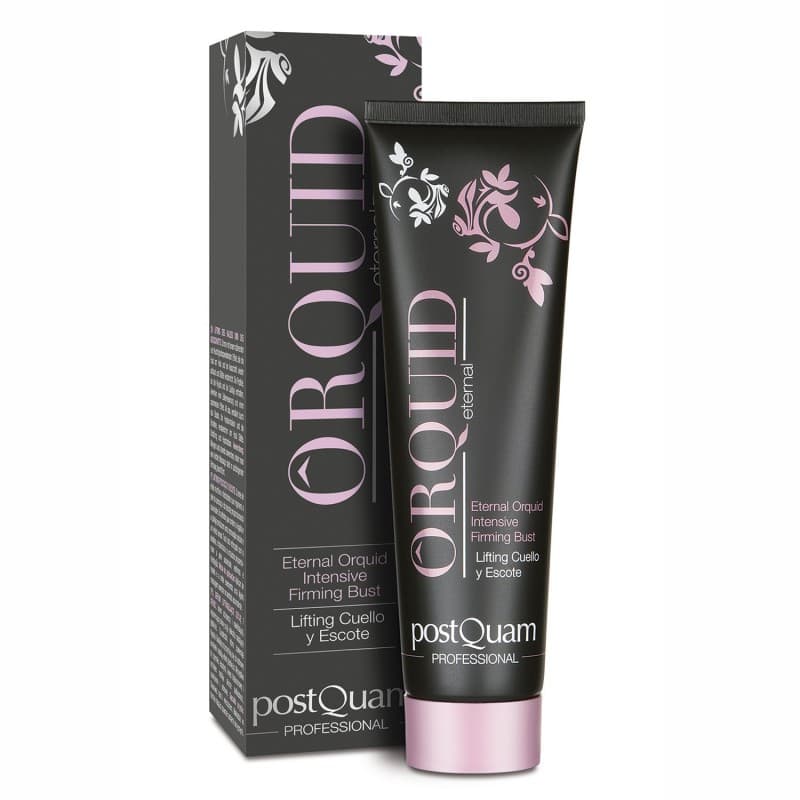 PostQuam - Crema Lifting Cuello y Escote Eternal Orchid - Crema Lifting Intensiva para Escote y Cuello con Ácido Hialurónico, Elastina, Jojoba, Vitamina E, Oro Coloidal y Extractos de Orquídea y Kigelia Africana - 150 ml