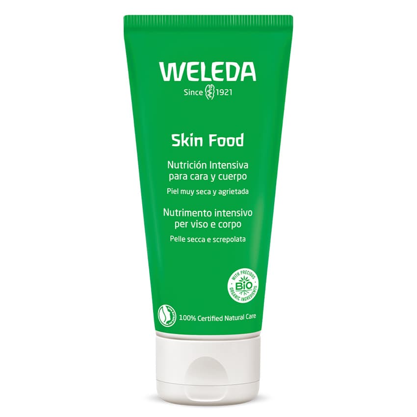Weleda - Skin Food Original, Crema Reparadora, Nutre e Hidrata, con Aceite de Girasol y Almendra, Caléndula, Pensamiento Silvestre y Manzanilla, para Piel Muy Seca y Agrietada -75 ml