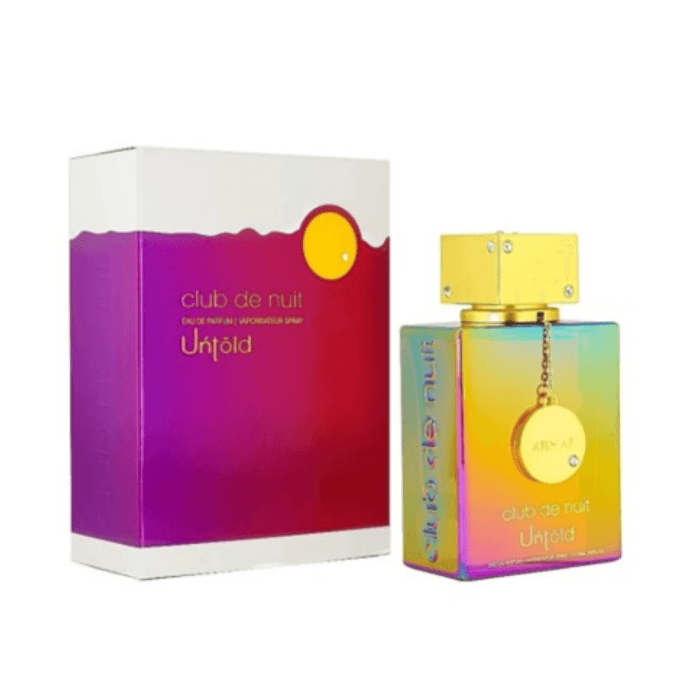 Perfume Árabe original Armaf Club de Nuit Untold EDP 105 ml – Fragancia oriental con oud y ámbar, intensa y duradera.