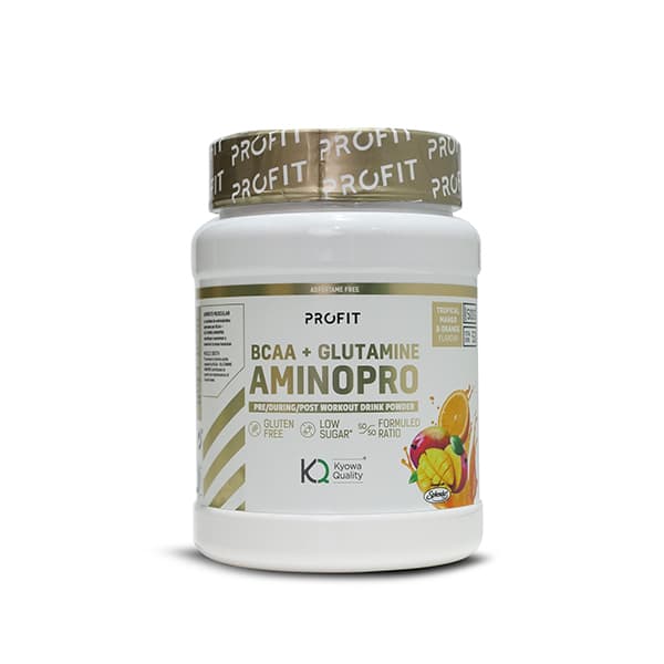 PROFIT BCAA + Glutamine Amino PRO - 500 gr Suplemento de Aminoácidos BCAA y Glutamina en Polvo