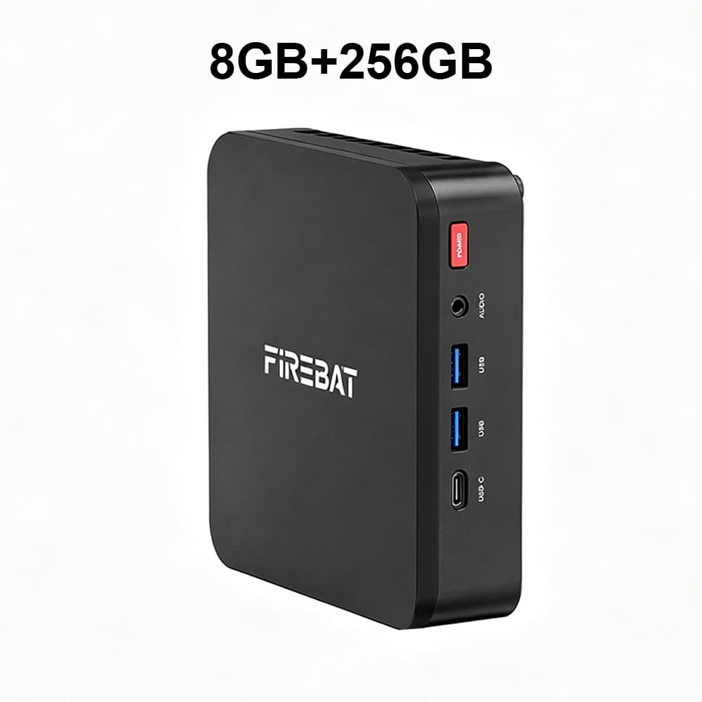 FIREBAT R3 Mini PC AMD Ryzen 3 4300U LPDDR4 8GB/16GB RAM 256GB/512GB M.2 SATA SSD Windows 11 Pro WiFi6 BT5.2 4K Desktop Mini Computer