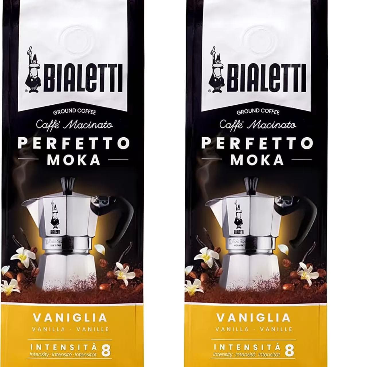 Bialetti - Perfetto Moka Vanilla Café Molido 250 g x 2 -Bialetti - Perfetto Moka nocciola Café Molido 250 g x 2