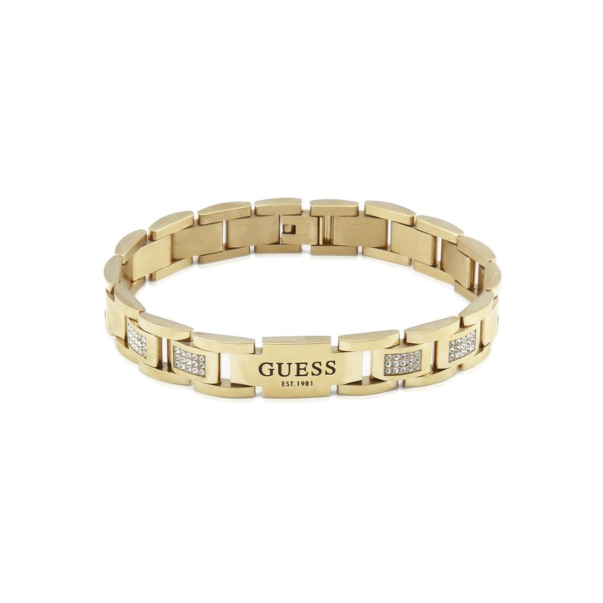 Guess Pulsera Hombre Frontiers De Acero Dorado Jumb01342jwygt-u