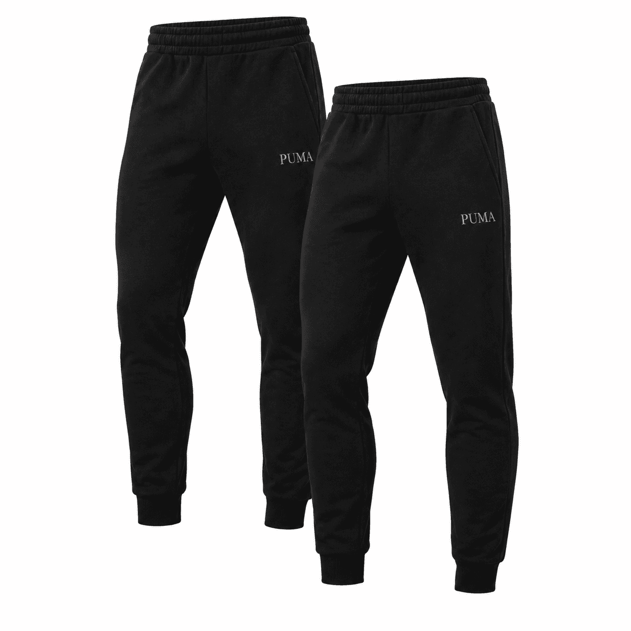 Pack de 2 pantalones deportivos Puma, unisex, color negro