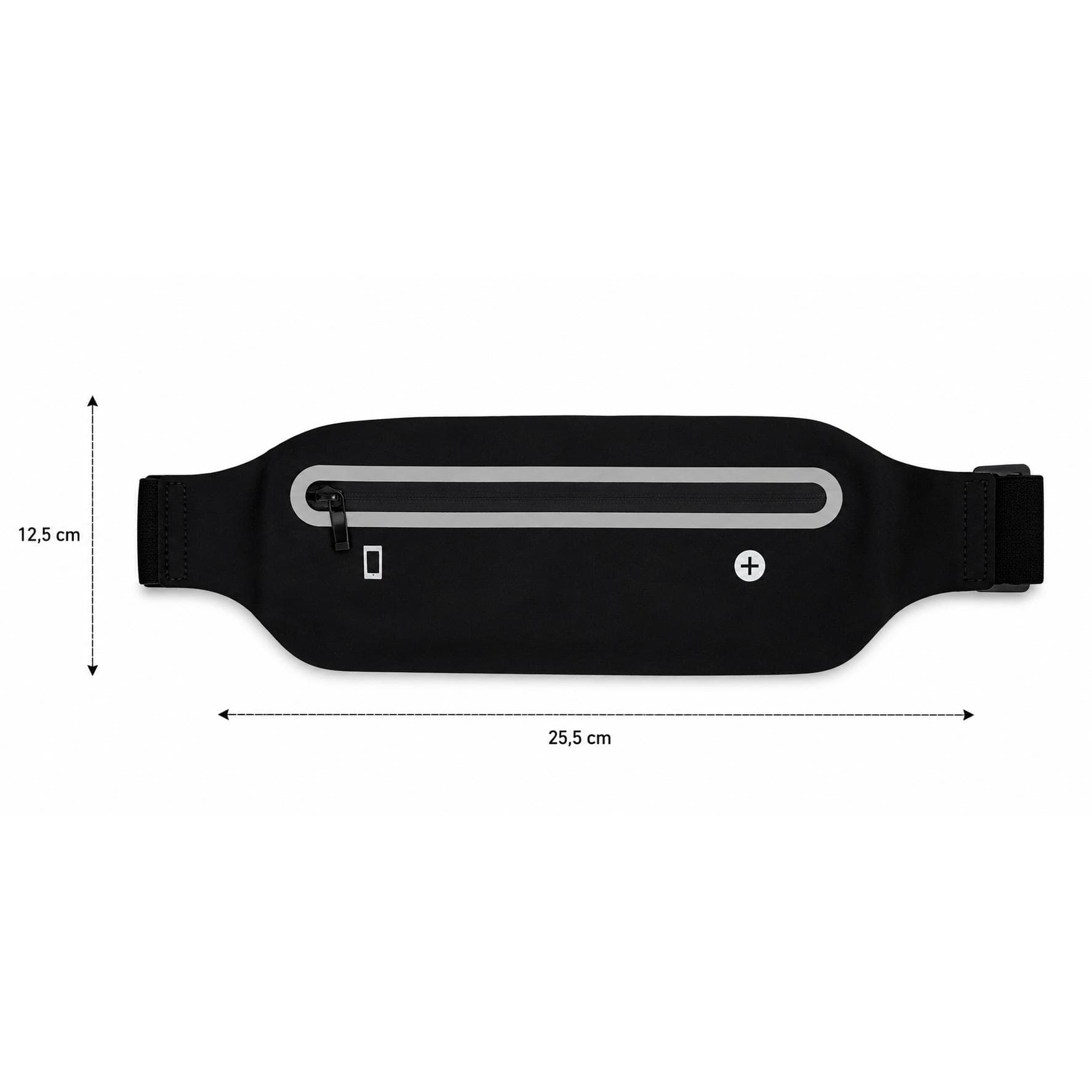 Riñonera Running Impermeable con Cremallera , Cinturón Deportivo Ultraligero para Móvil, Audífonos, Llaves y Tarjetas, Banda Ajustable Reflectante para Correr, Caminar, Gimnasio, Ciclismo y Senderismo.