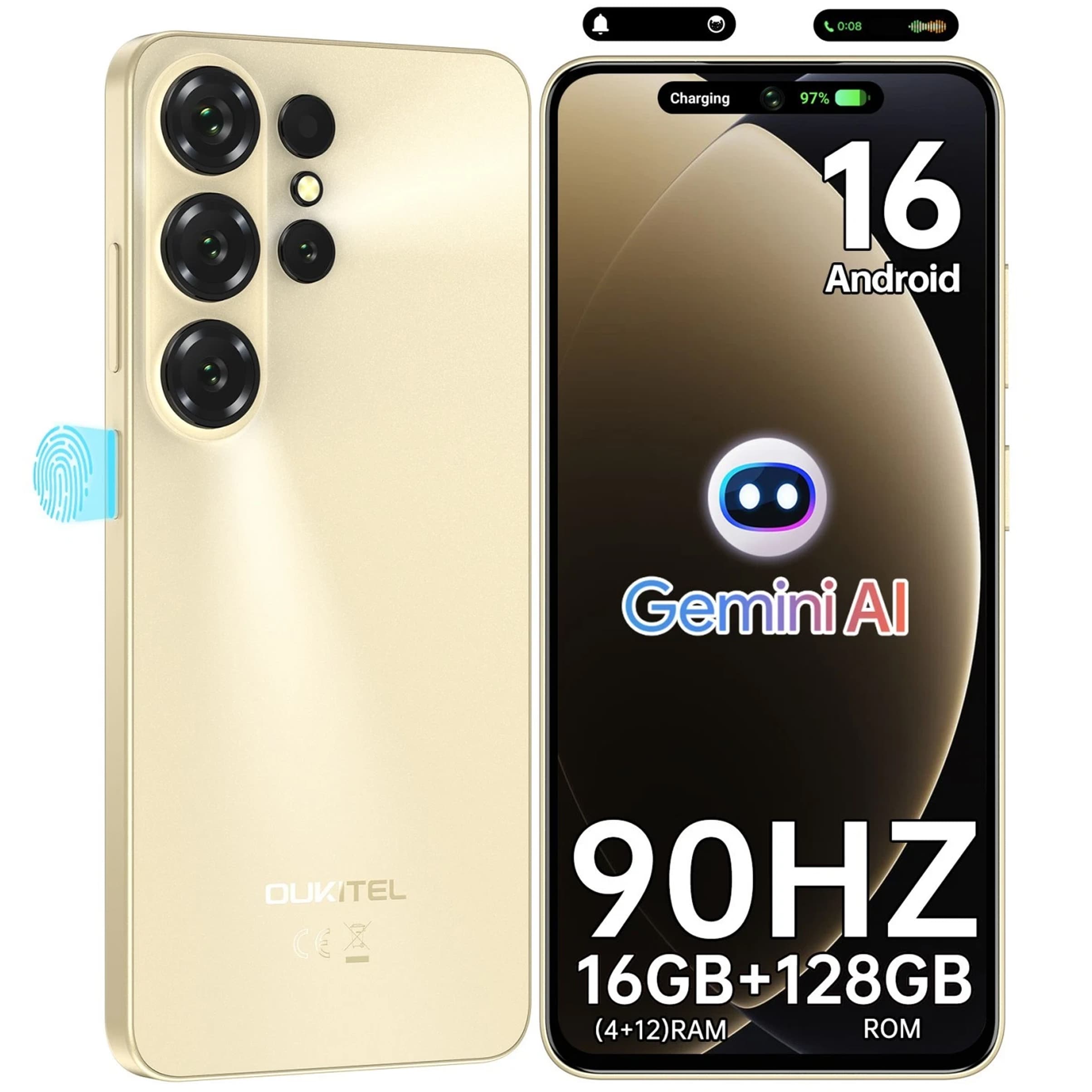 oukitel C26 Teléfono Móvil 6.52" 16GB+256GB 5150mah Octa-Core Android 15 Dual sim 4G Smartphone Libre