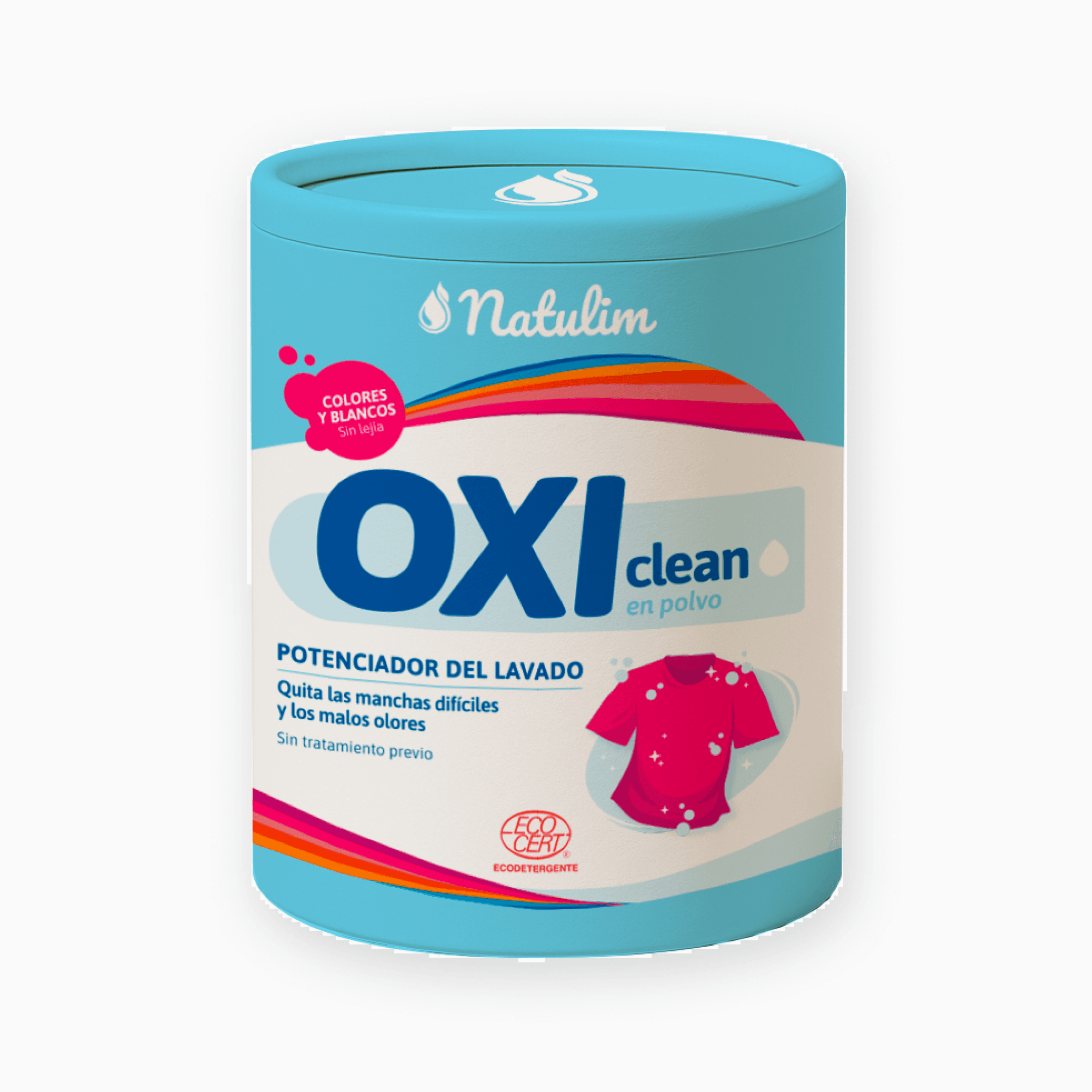 Natulim Oxi Clean - Polvo Quitamanchas ECO - Potenciador de Lavado Sin Lejia - Colores más vivos en la Ropa - Potente y Respetuoso con el Medio Ambiente - Elimina malos olores 500gr