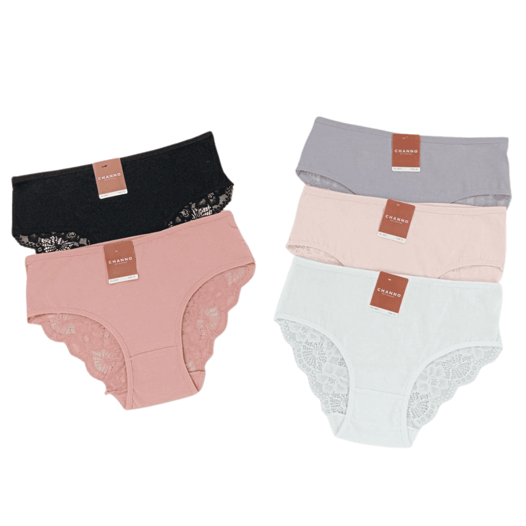 Pack 5 Bragas Tallas Grandes de Algodón - Diseño Clásico, Suaves y Cómodas XL / XXL / 3XL