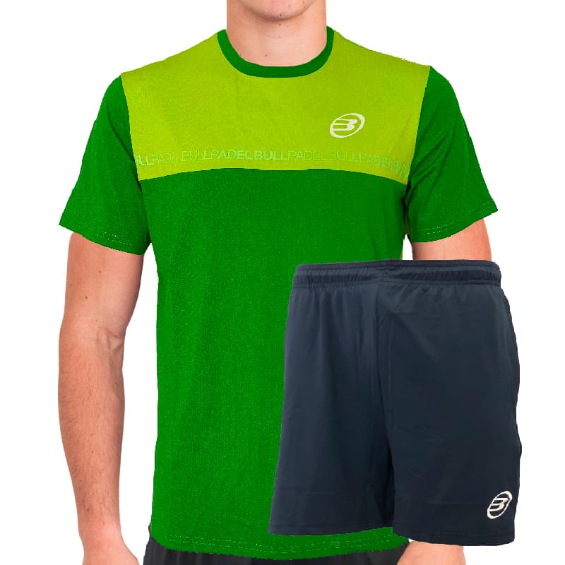 Bullpadel Conjunto Rebel Pro Limon Fluor - Camiseta Técnica para Pádel