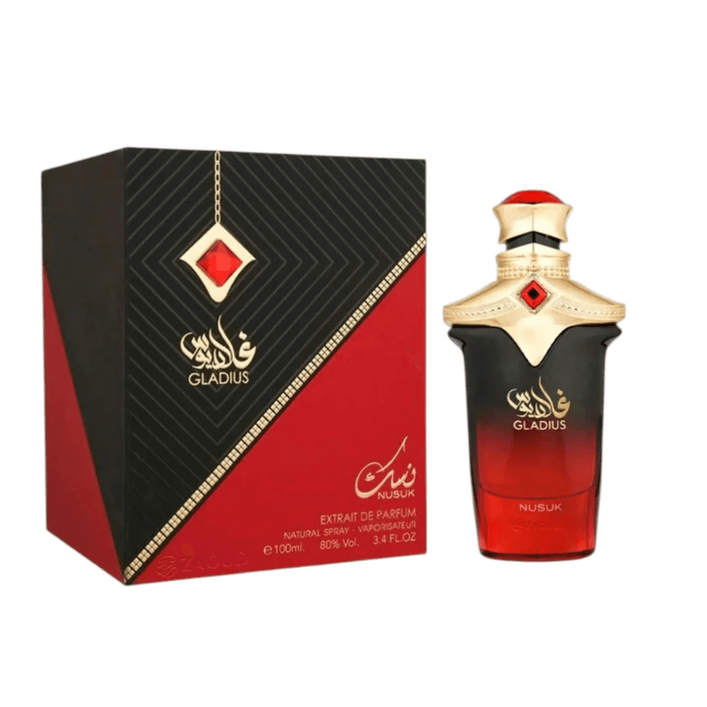 Perfume Arabe 100% Original Gladius Nusuk EDP Unisex 100 ml, Fragancia Oriental Amaderada de Larga Duración