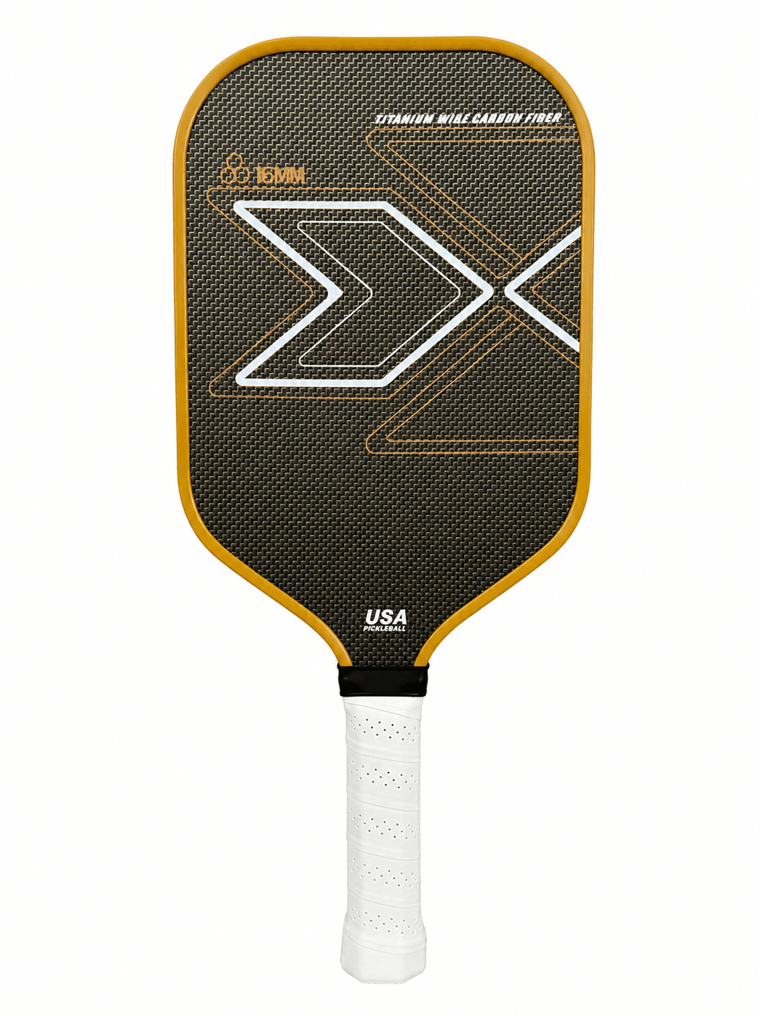 Pala De Pickleball De Titanio Con Cuatro Capas De Fibra De Carbono Y Núcleo De Cera De Azúcar Superficie De Tela Fresada Rugosa Para Mejor Agarre