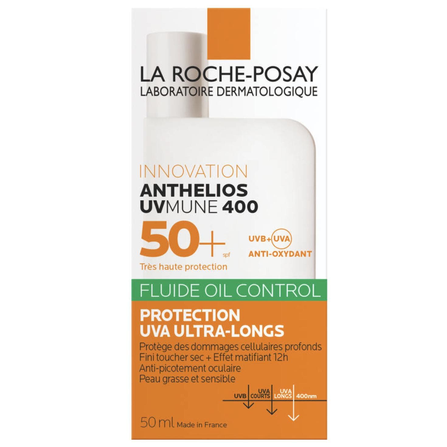 LA ROCHE-POSAY - Anthelios Fluide Oil Control UVMune 400 con Perfume SPF 50+