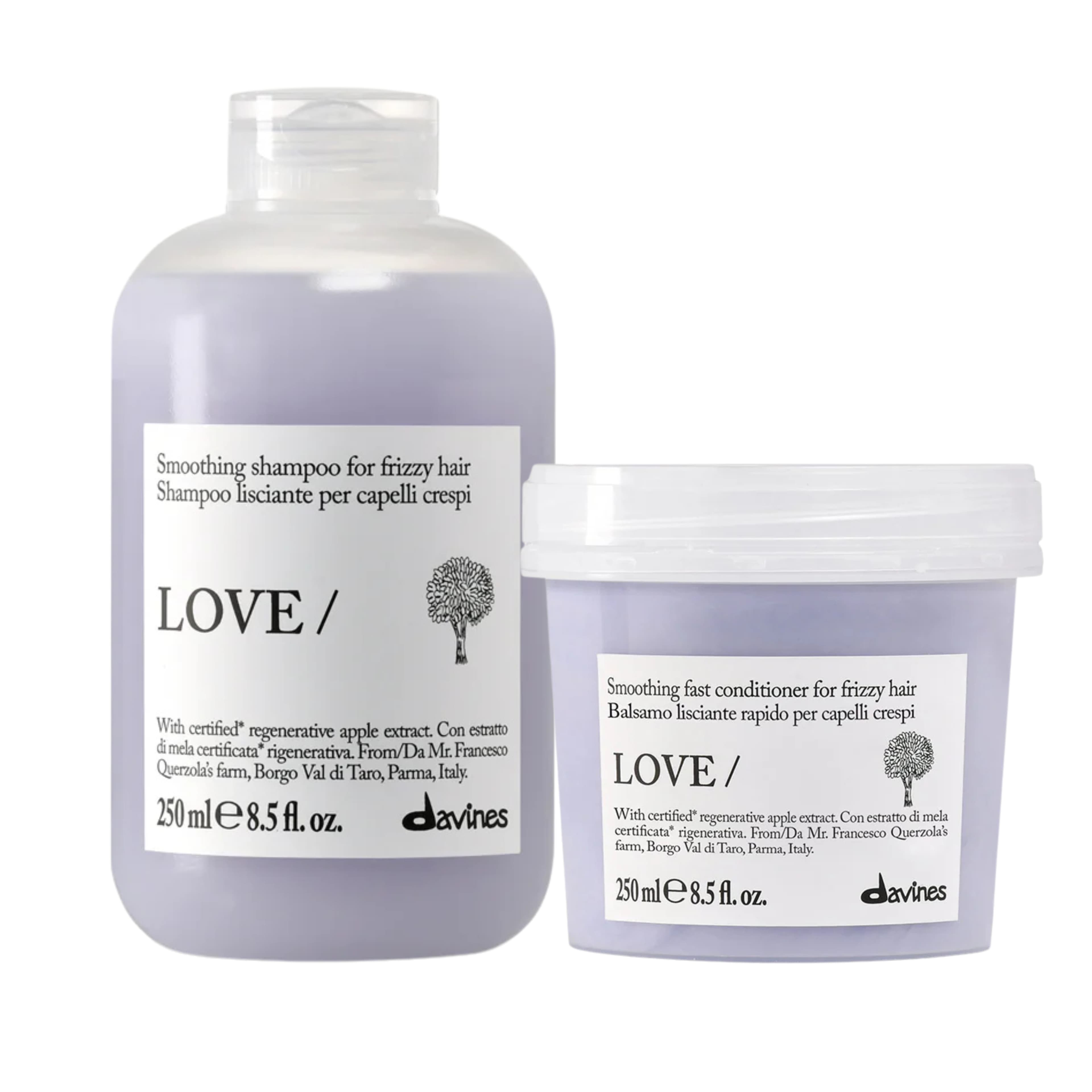 Pack Davines LOVE Champú y Acondicionador Suavizantes – Control del Encrespamiento