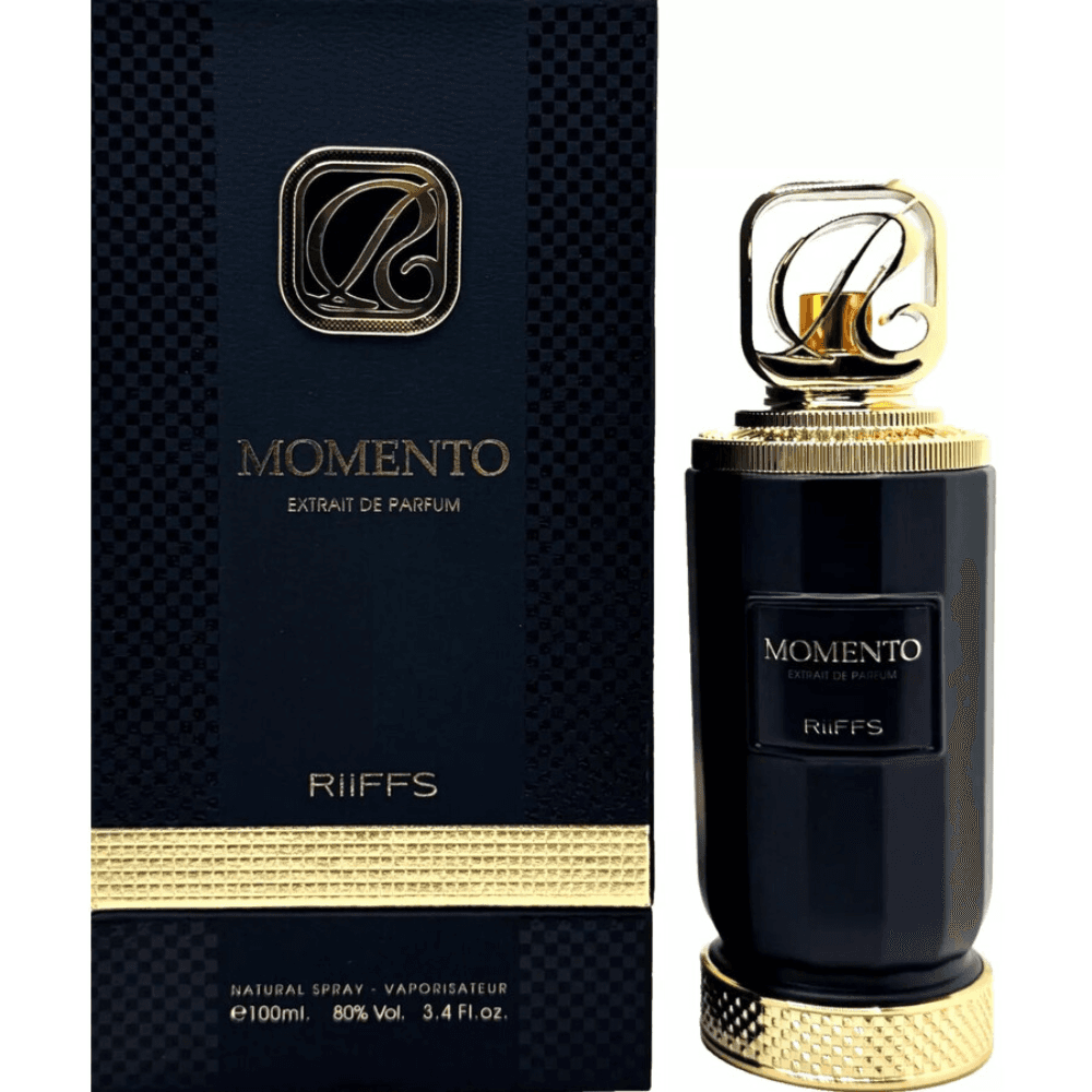 Momento Riiffs Parfums Extrait De Parfum 100 ml – Perfume árabe 100% original, unisex, elegante, intenso y sofisticado.