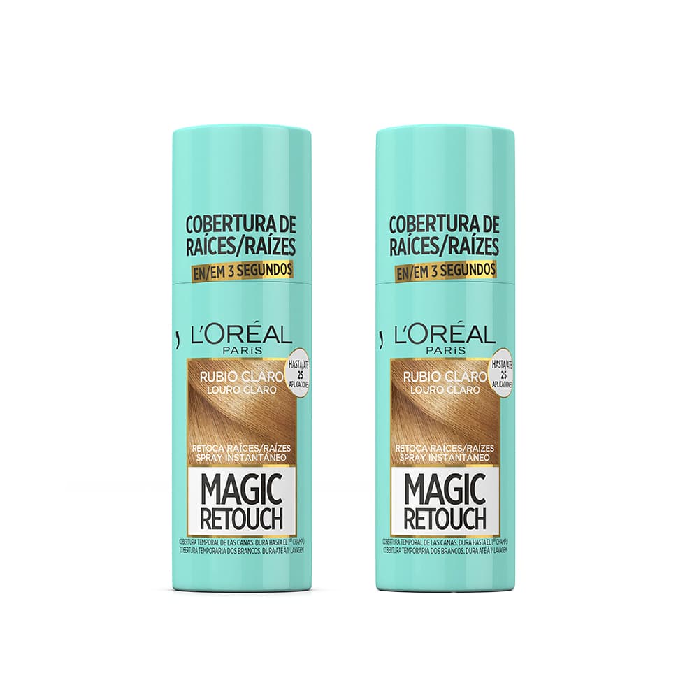 L'Oréal Paris | Magic Retouch Spray Retoca Raíces y Canas, tan concentrado que dura hasta 33 aplicaciones y se va con el primer champú 2x75ml