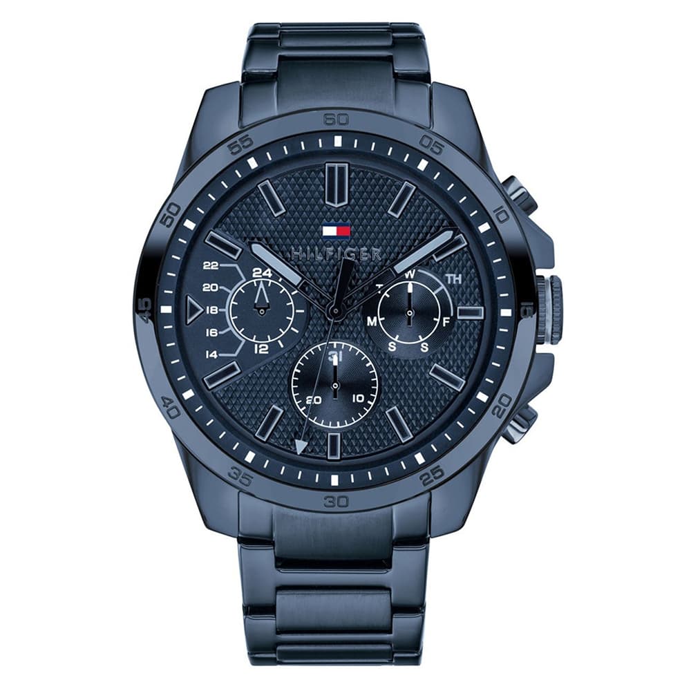 Reloj de Hombre Tommy Hilfiger 1791560, Esfera Azul de 44 MM + Caja de Regalo Elegante