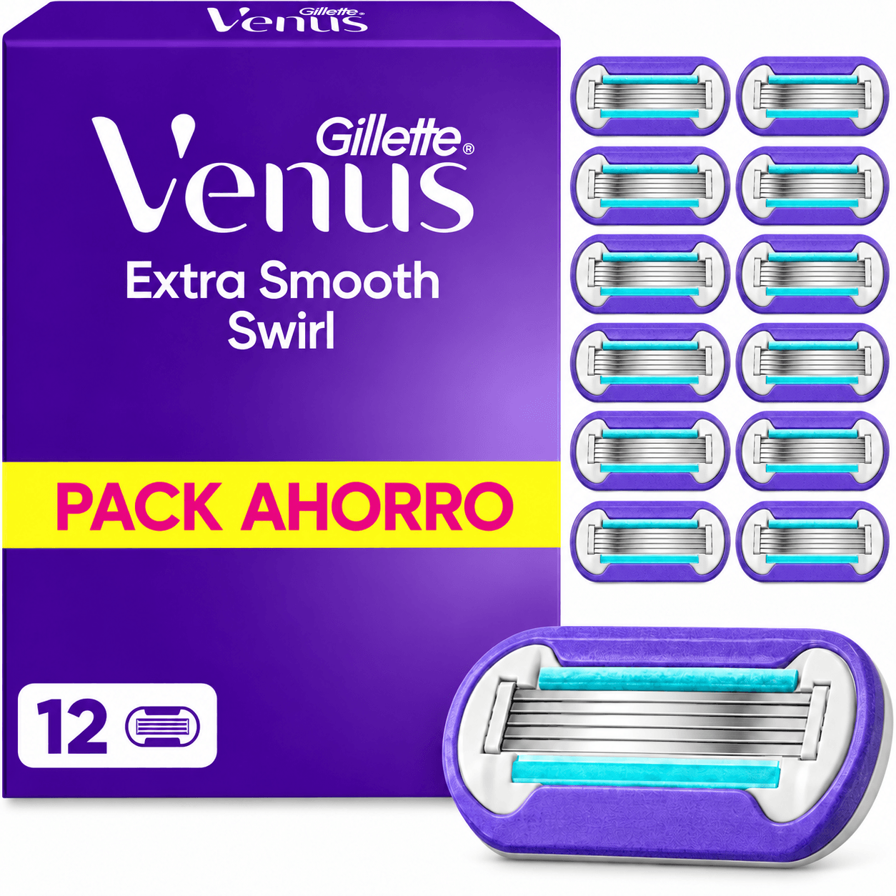 Gillette Venus Deluxe Smooth Swirl 12 Cuchillas de Recambio