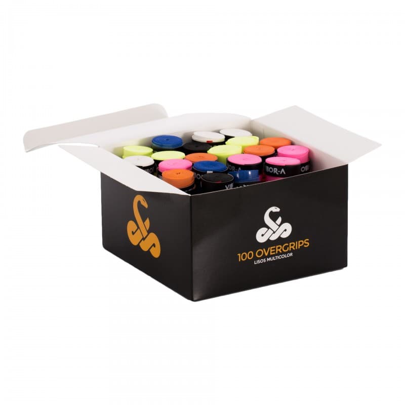 Overgrips Vibor-A Liso caja de 100 unidades para padel